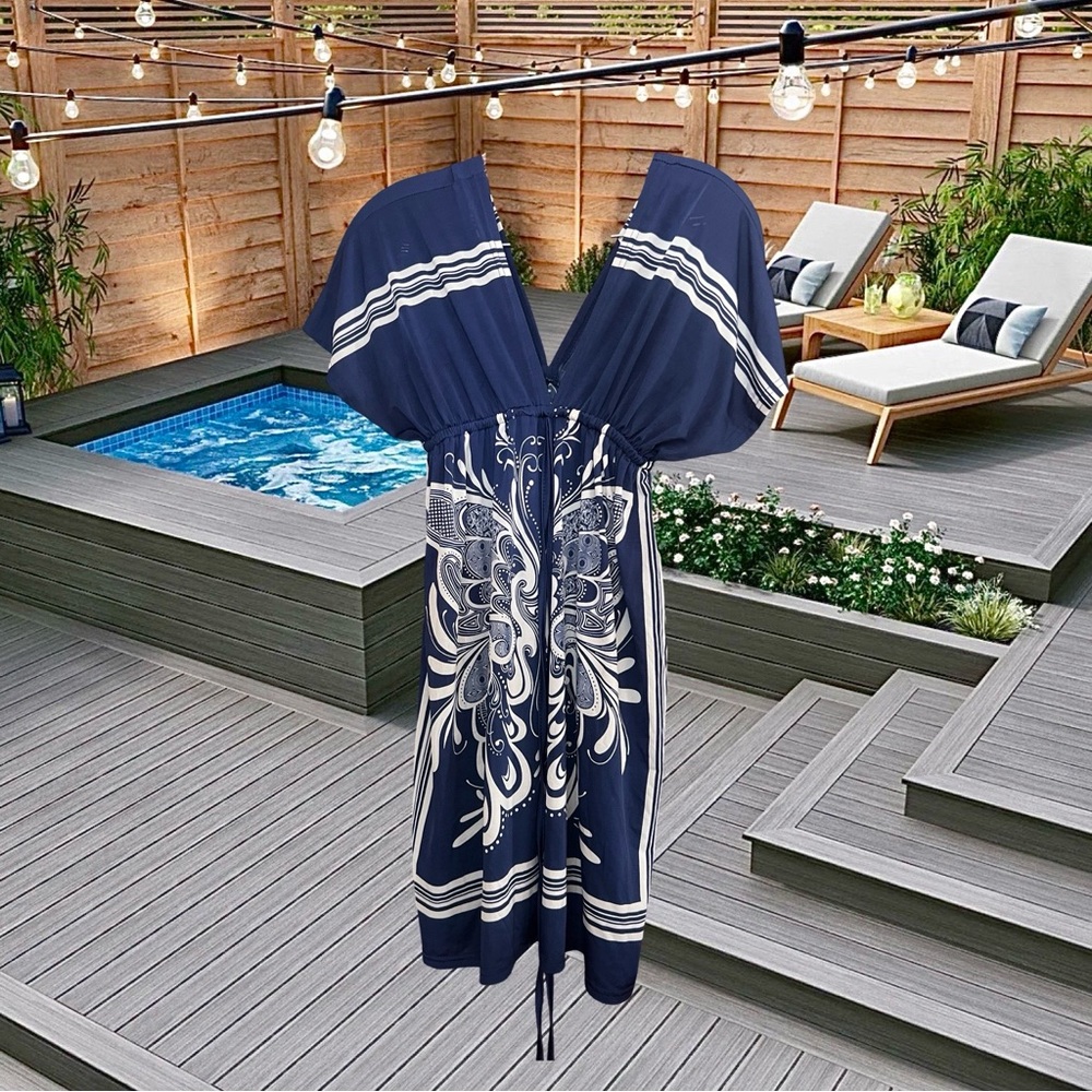 Christinalove Navy & white Dress Size Small.